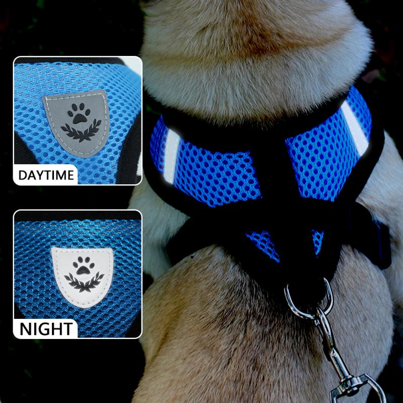 Cat Dog Pet Harness Adjustable Control Vest Dogs Reflective S M L XL